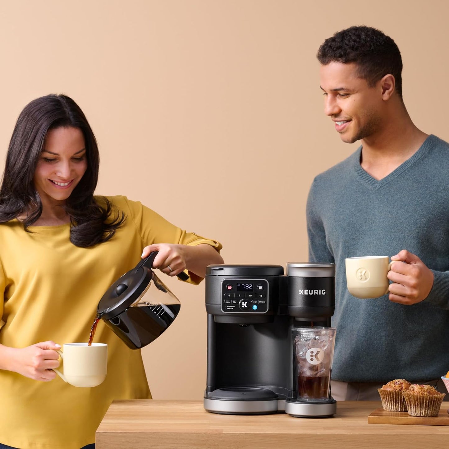 Hot & Iced Single Serve & Carafe Coffee Maker